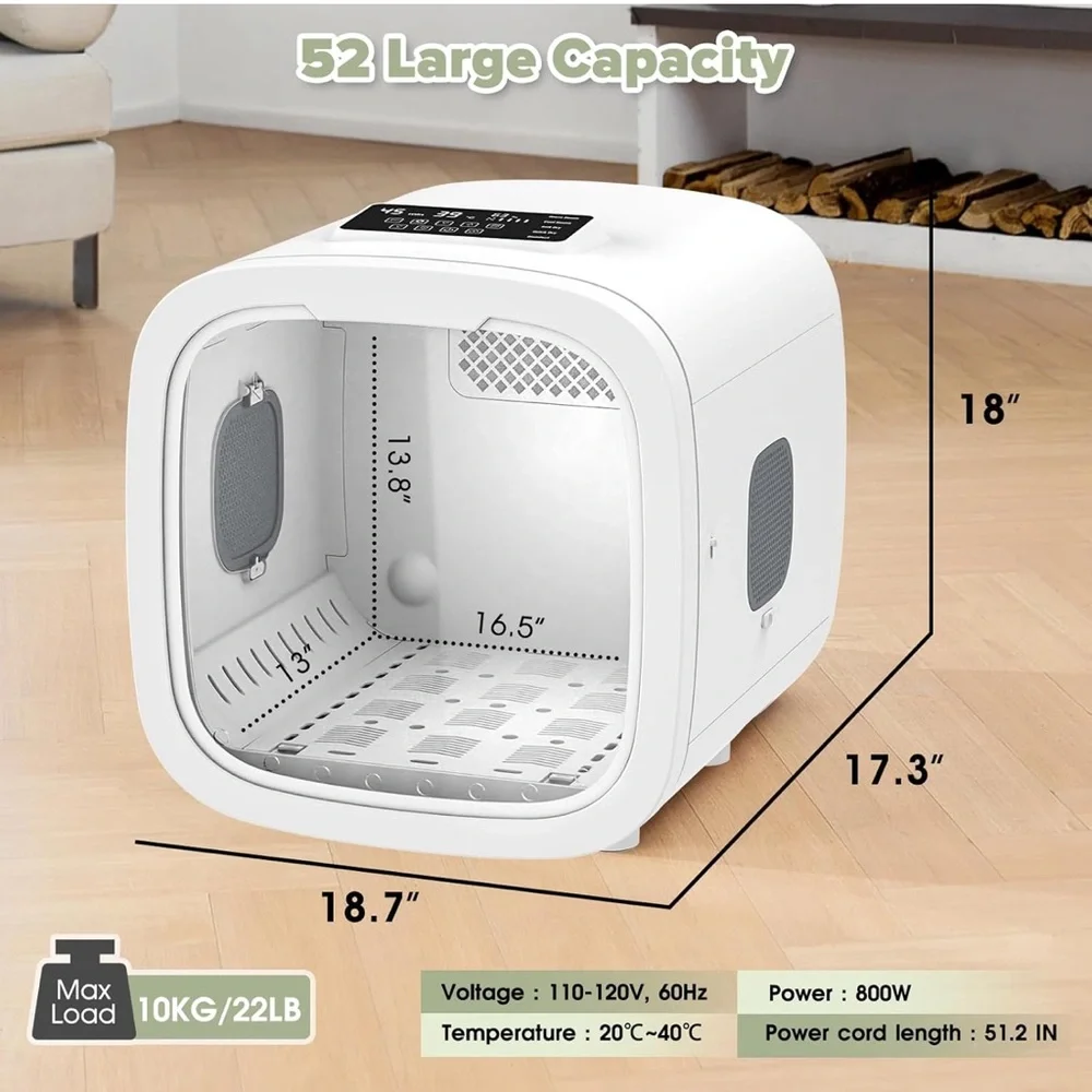 White Automatic Pet Grooming Dryer Box